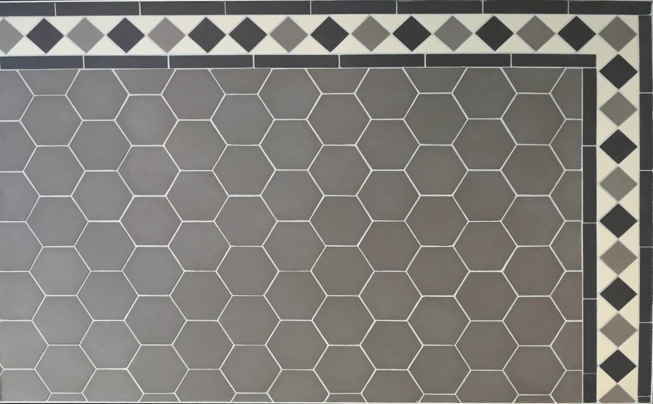 WINC HEXAGON GREY 10X10 - SQM - Tile Trends