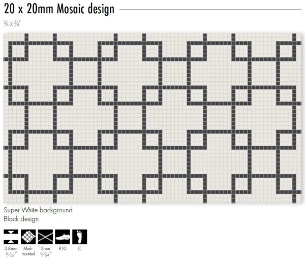 WINCKELMANS TILES MOSAIC DESIGN 2X2 - SQM